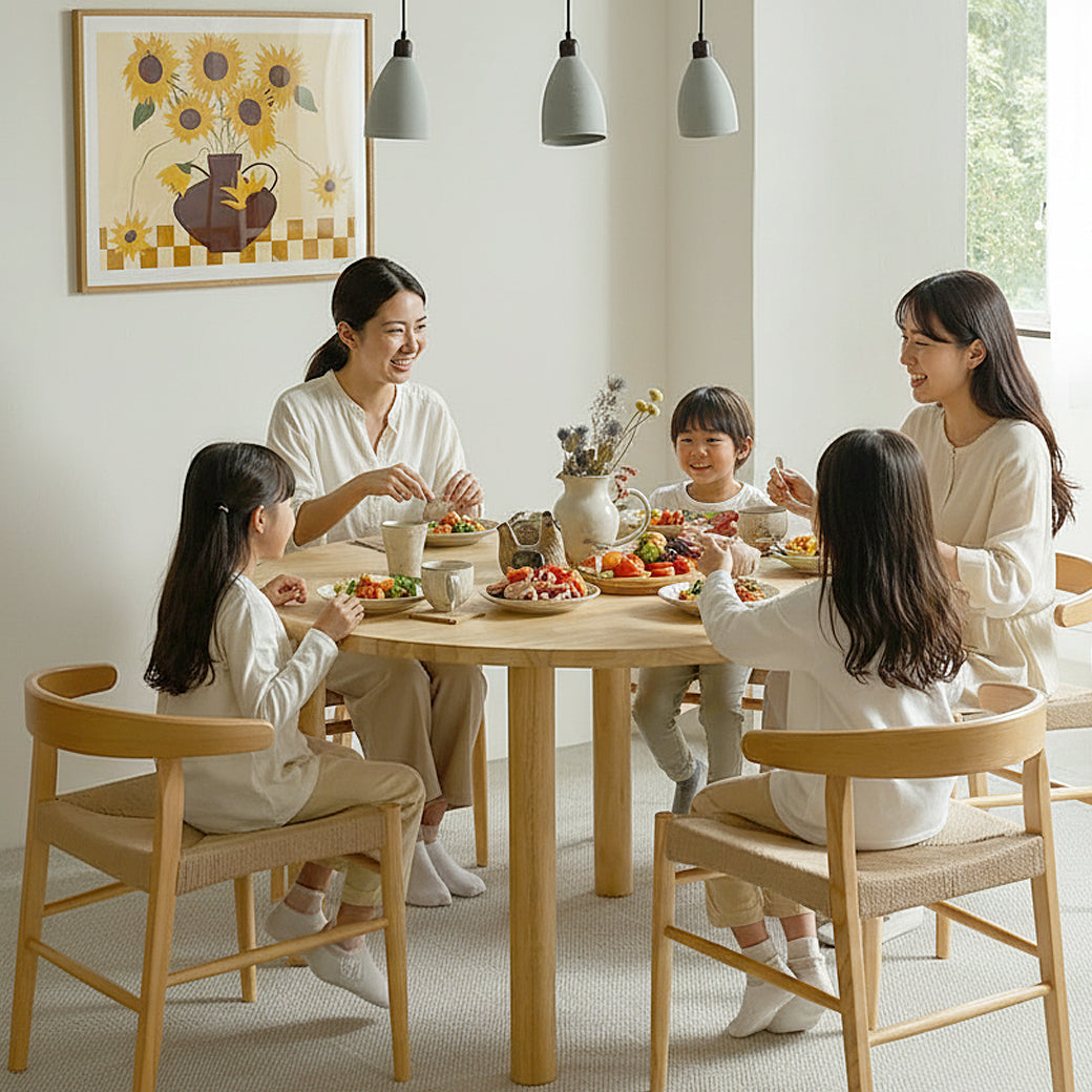 円形ダイニングテーブルのメリット・デメリット|レイアウト実例付き