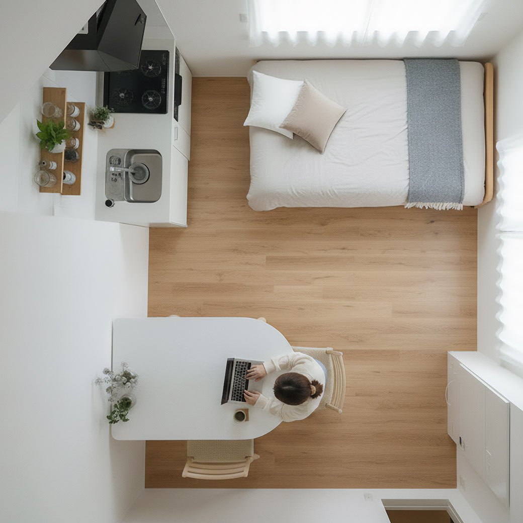 狭いワンルームにも馴染む!m-dt05 ハーフオーバルダイニングテーブル 幅120cmの魅力 - miion|北欧ナチュラルモダン家具・インテリア通販 miion(ミオン)