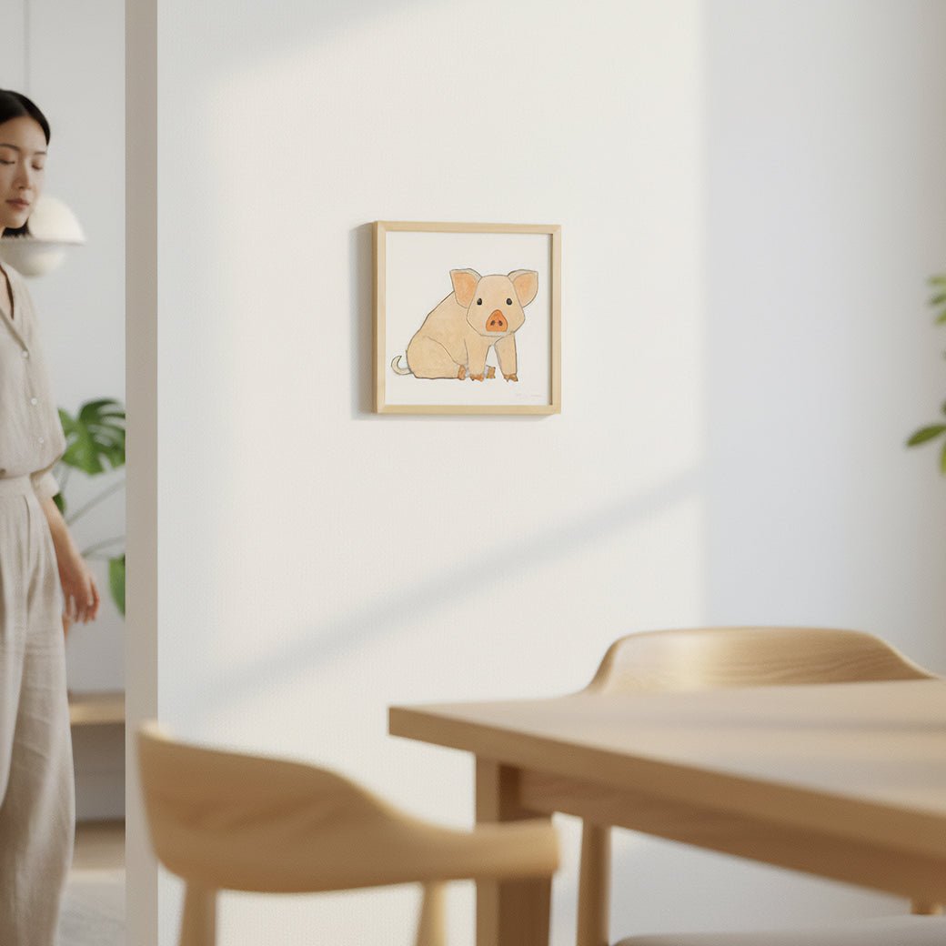 こぶたが、部屋に来た日。— a good view アートポスター フレームセットを飾ってみた - miion|北欧ナチュラルモダン家具・インテリア通販 miion(ミオン)