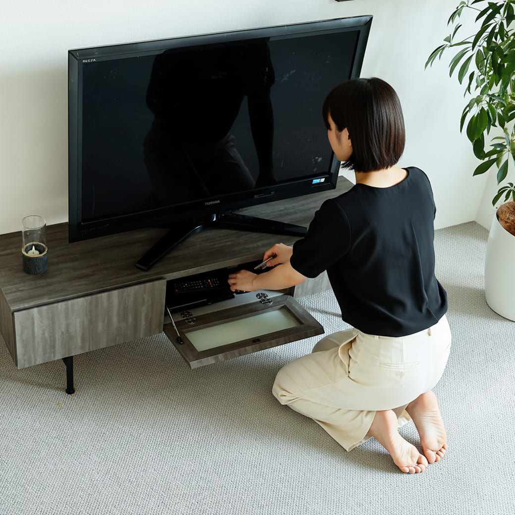 m-tv04 テレビボード Selloc(セロク)ダークグレー