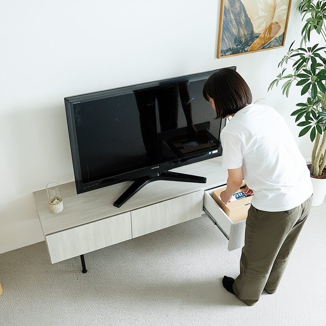 m-tv03 テレビボード Selloc(セロク)ライトグレー - miion|北欧ナチュラルモダン家具・インテリア通販 miion(ミオン)
