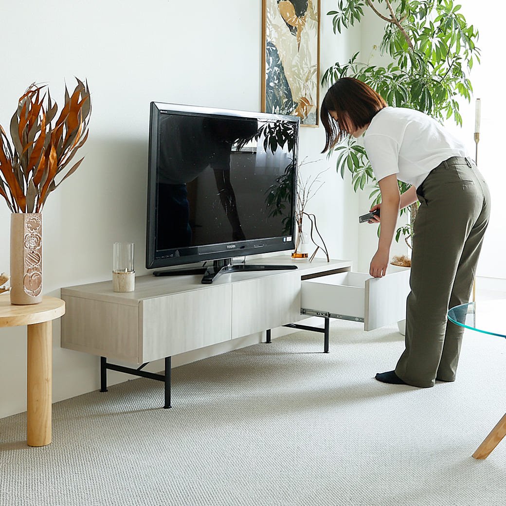 m-tv03 テレビボード Selloc(セロク)ライトグレー - miion|北欧ナチュラルモダン家具・インテリア通販 miion(ミオン)