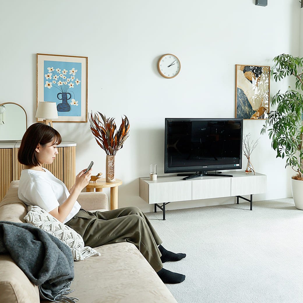 m-tv03 テレビボード Selloc(セロク)ライトグレー - miion|北欧ナチュラルモダン家具・インテリア通販 miion(ミオン)