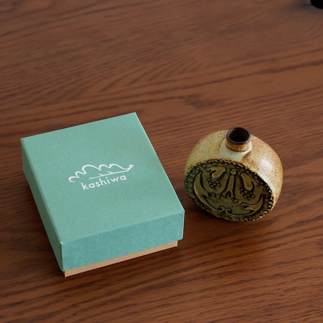 m-fv02 フラワーベース かしわ窯 Vase Bird Round - miion|北欧ナチュラルモダン家具・インテリア通販 miion(ミオン)
