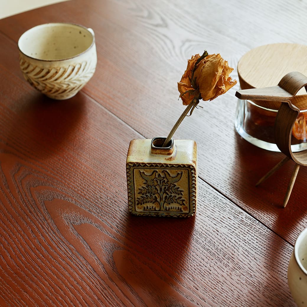 m-fv03 フラワーベース かしわ窯 Vase Bird Square - miion|北欧ナチュラルモダン家具・インテリア通販 miion(ミオン)