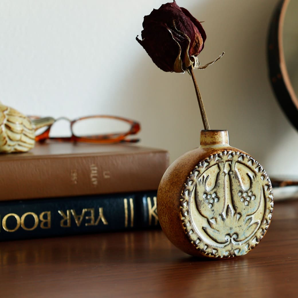 m-fv02 フラワーベース かしわ窯 Vase Bird Round - miion|北欧ナチュラルモダン家具・インテリア通販 miion(ミオン)