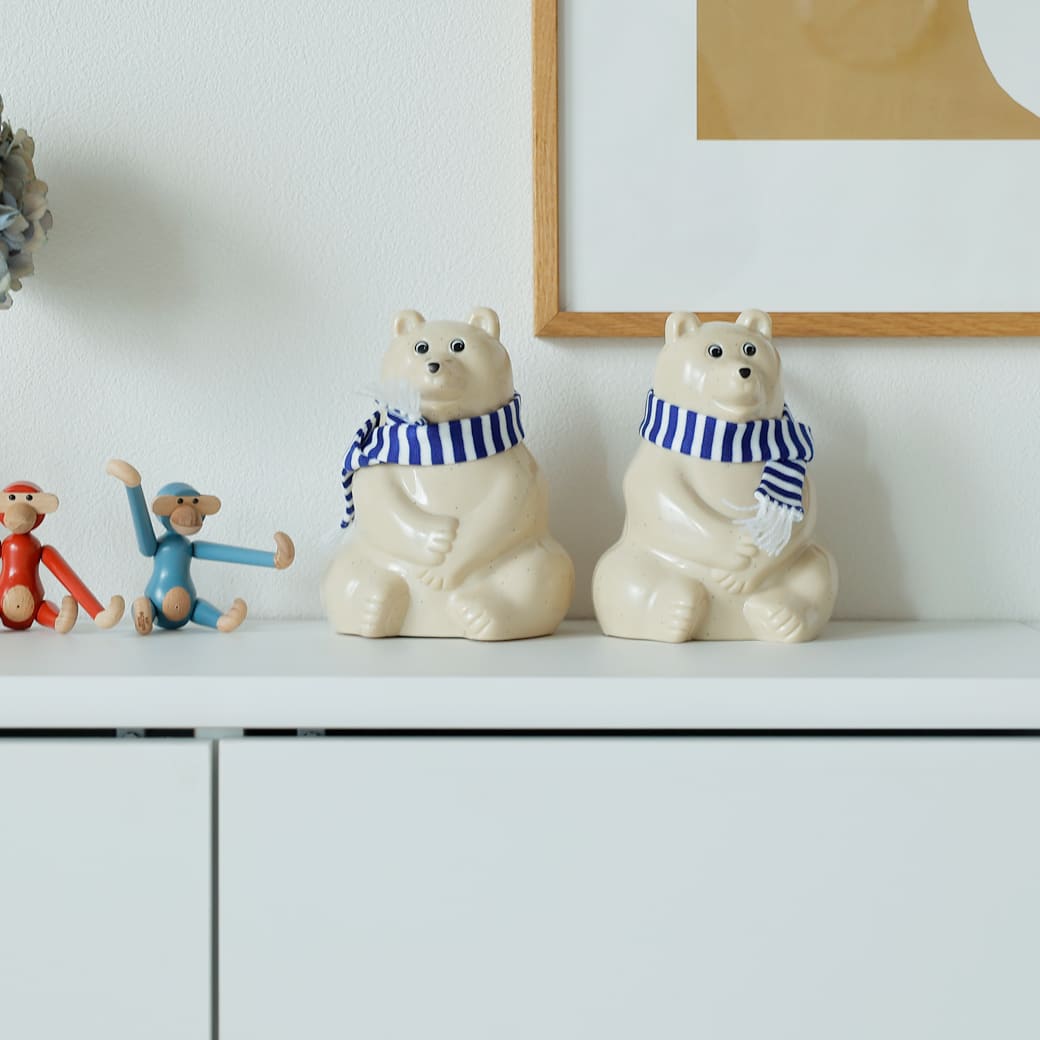 m-ob11 PLASTEP Polar Bear Money Box(白くま貯金箱)