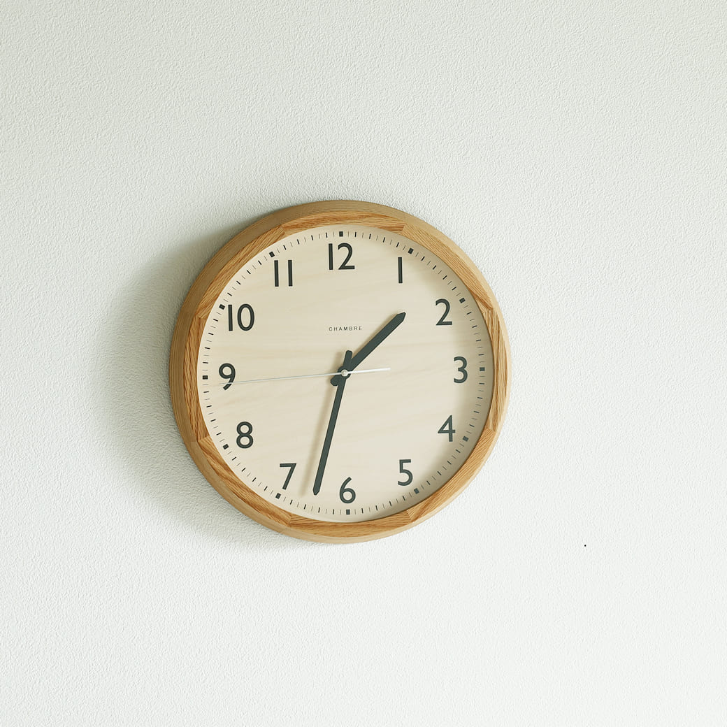 m - cl05 電波時計 DROP CLOCK OAK - miion|北欧ナチュラルモダン家具・インテリア通販 miion(ミオン)