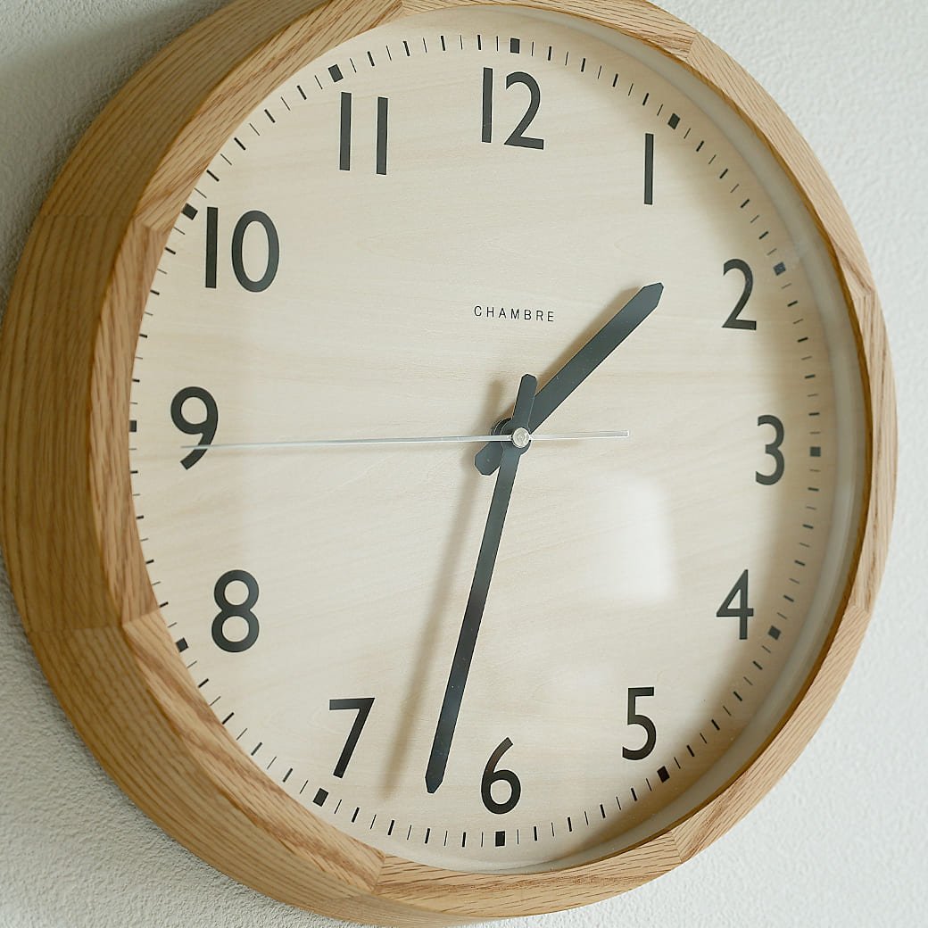 m - cl05 電波時計 DROP CLOCK OAK - miion|北欧ナチュラルモダン家具・インテリア通販 miion(ミオン)