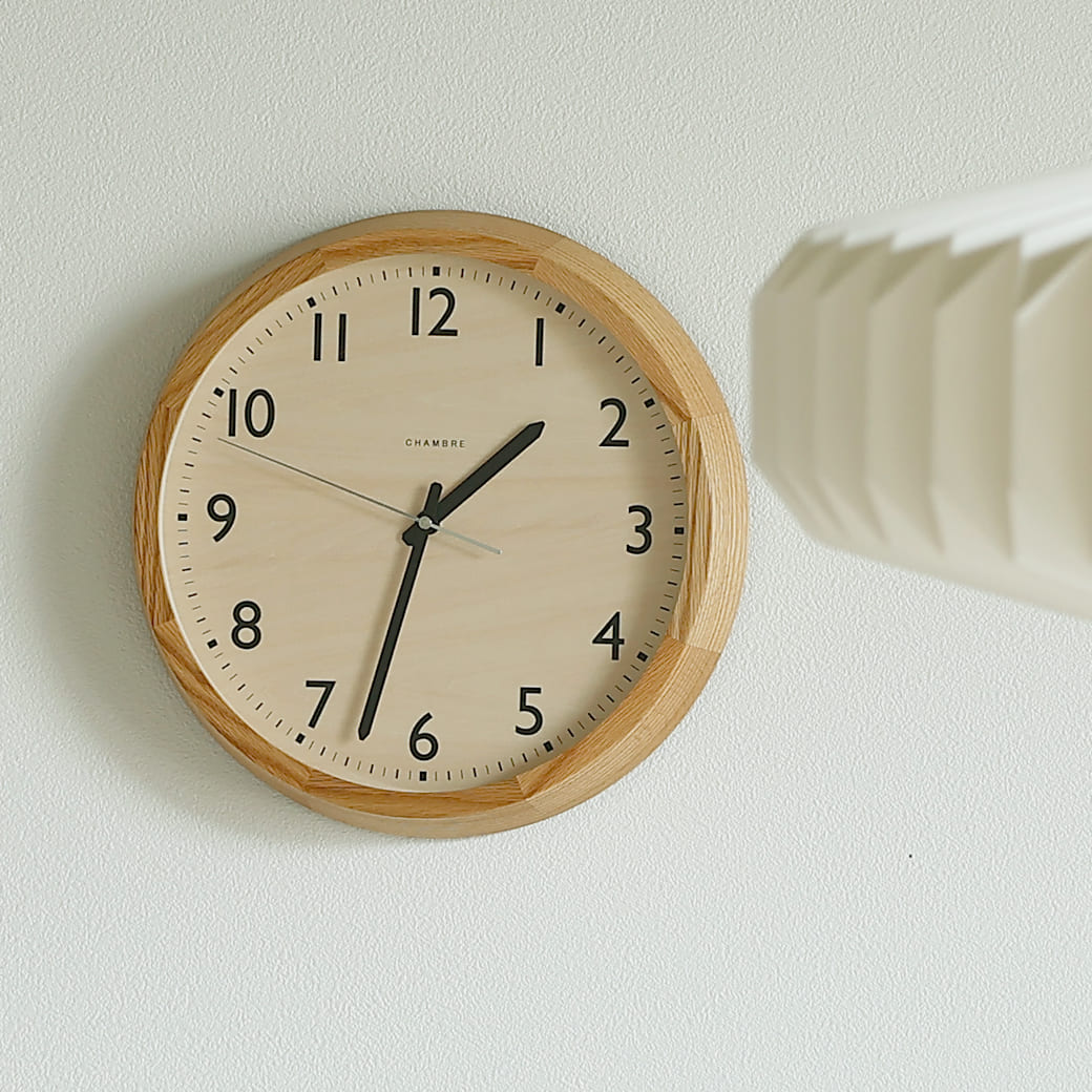 m - cl05 電波時計 DROP CLOCK OAK - miion|北欧ナチュラルモダン家具・インテリア通販 miion(ミオン)