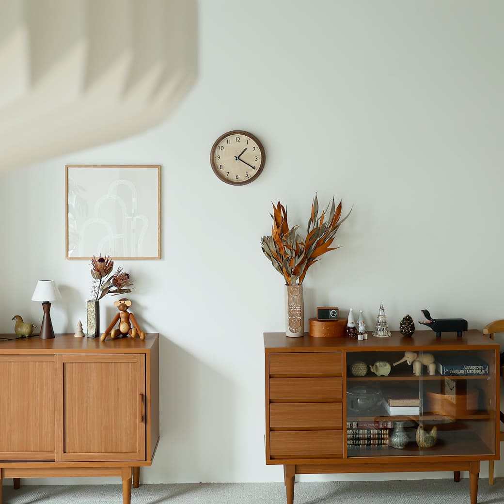 m-cl05 電波時計 DROP CLOCK WALNUT