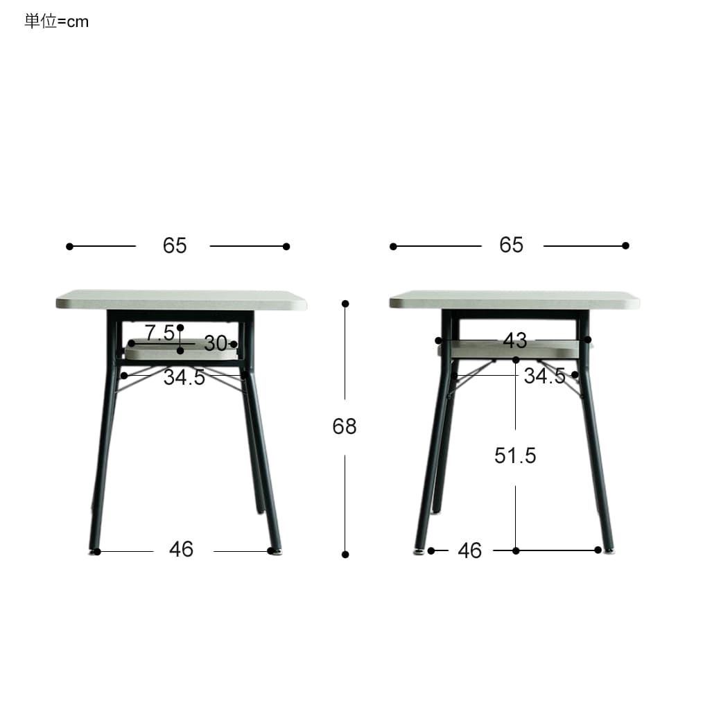 m - dt12 カフェテーブル mild(ミルド) ストーングレー - miion|北欧ナチュラルモダン家具・インテリア通販 miion(ミオン)