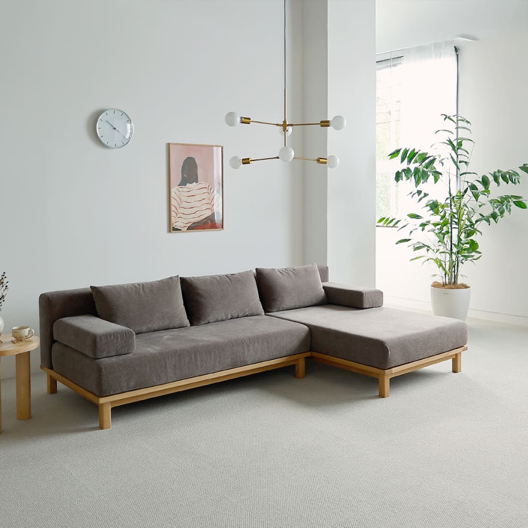m-sf09 SIEVE rect unit sofa カウチセットAタイプ ライトブラウン