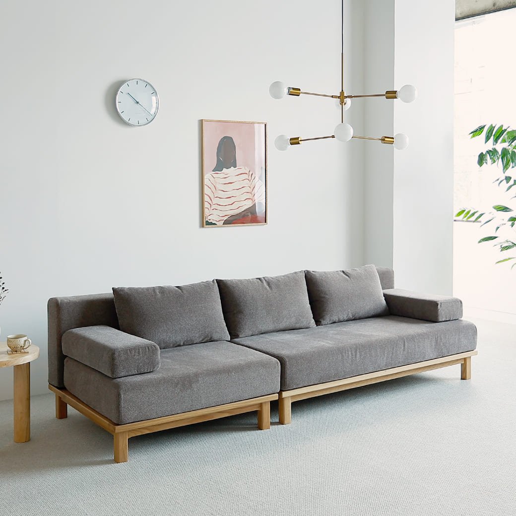 m - sf11 SIEVE rect unit sofa 3人掛けセット ライトブラウン - miion|北欧ナチュラルモダン家具・インテリア通販 miion(ミオン)