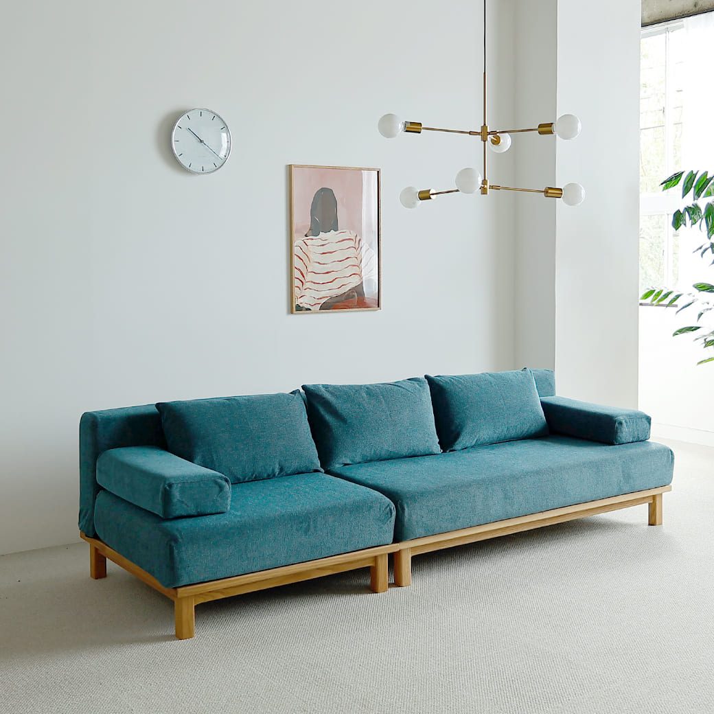 m-sf11 SIEVE rect unit sofa 3人掛けセット ブルー