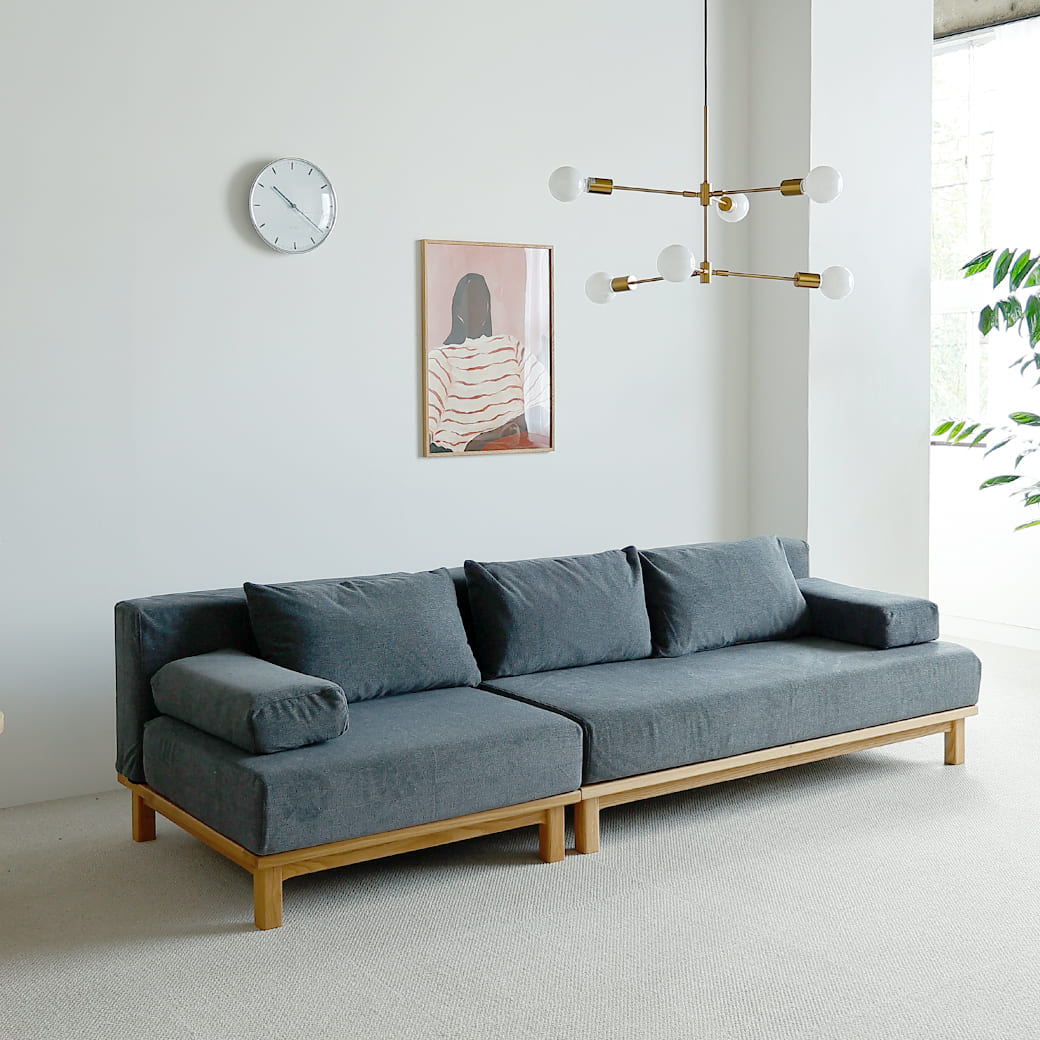 m-sf11 SIEVE rect unit sofa 3人掛けセット ブルー