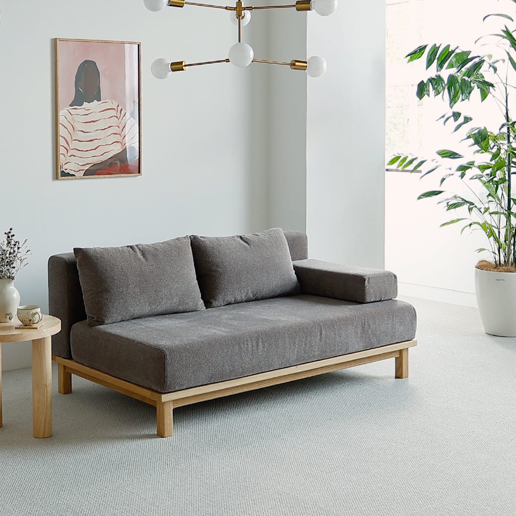 m - sf07 SIEVE rect unit sofa ワイドタイプ ライトブラウン - miion|北欧ナチュラルモダン家具・インテリア通販 miion(ミオン)
