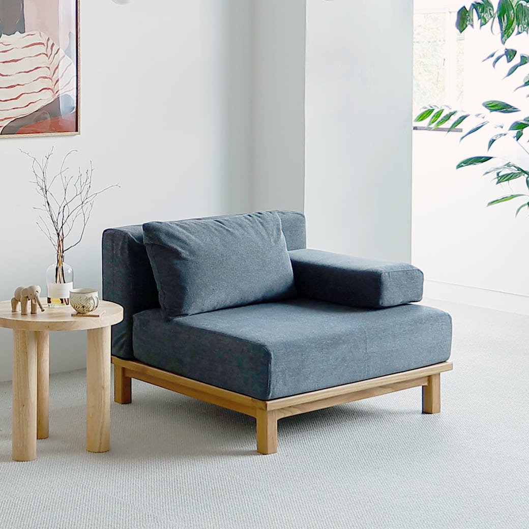 m - sf06 SIEVE rect unit sofa 1人掛けタイプ ライトブラウン - miion|北欧ナチュラルモダン家具・インテリア通販 miion(ミオン)