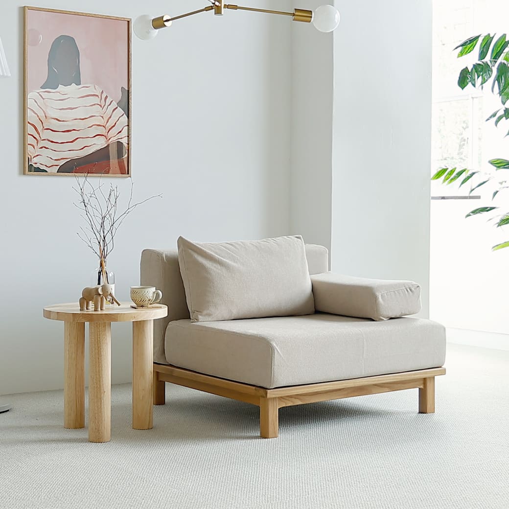 m - sf06 SIEVE rect unit sofa 1人掛けタイプ ライトブラウン - miion|北欧ナチュラルモダン家具・インテリア通販 miion(ミオン)
