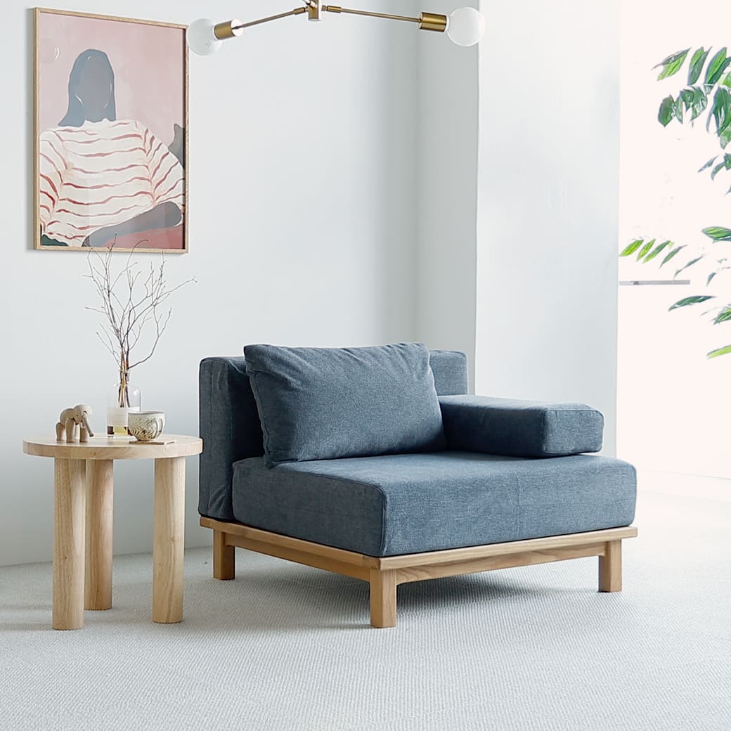 m - sf06 SIEVE rect unit sofa 1人掛けタイプ ライトブラウン - miion|北欧ナチュラルモダン家具・インテリア通販 miion(ミオン)