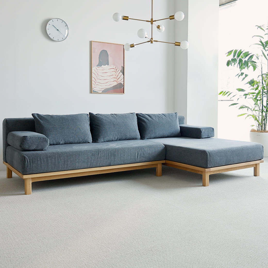 m - sf09 SIEVE rect unit sofa カウチセットAタイプ ライトブラウン - miion|北欧ナチュラルモダン家具・インテリア通販 miion(ミオン)