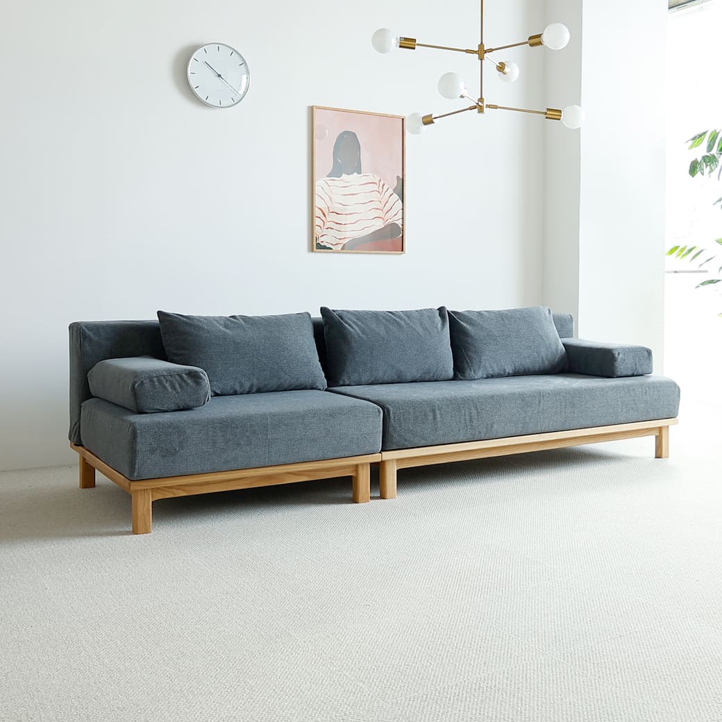 m - sf11 SIEVE rect unit sofa 3人掛けセット ライトブラウン - miion|北欧ナチュラルモダン家具・インテリア通販 miion(ミオン)