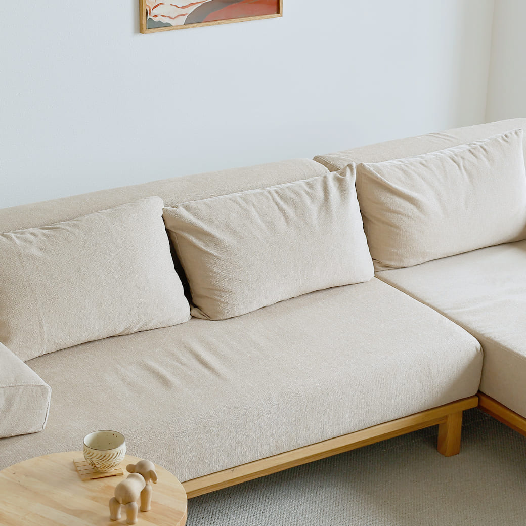 m - sf07 SIEVE rect unit sofa ワイドタイプ ライトブラウン - miion|北欧ナチュラルモダン家具・インテリア通販 miion(ミオン)