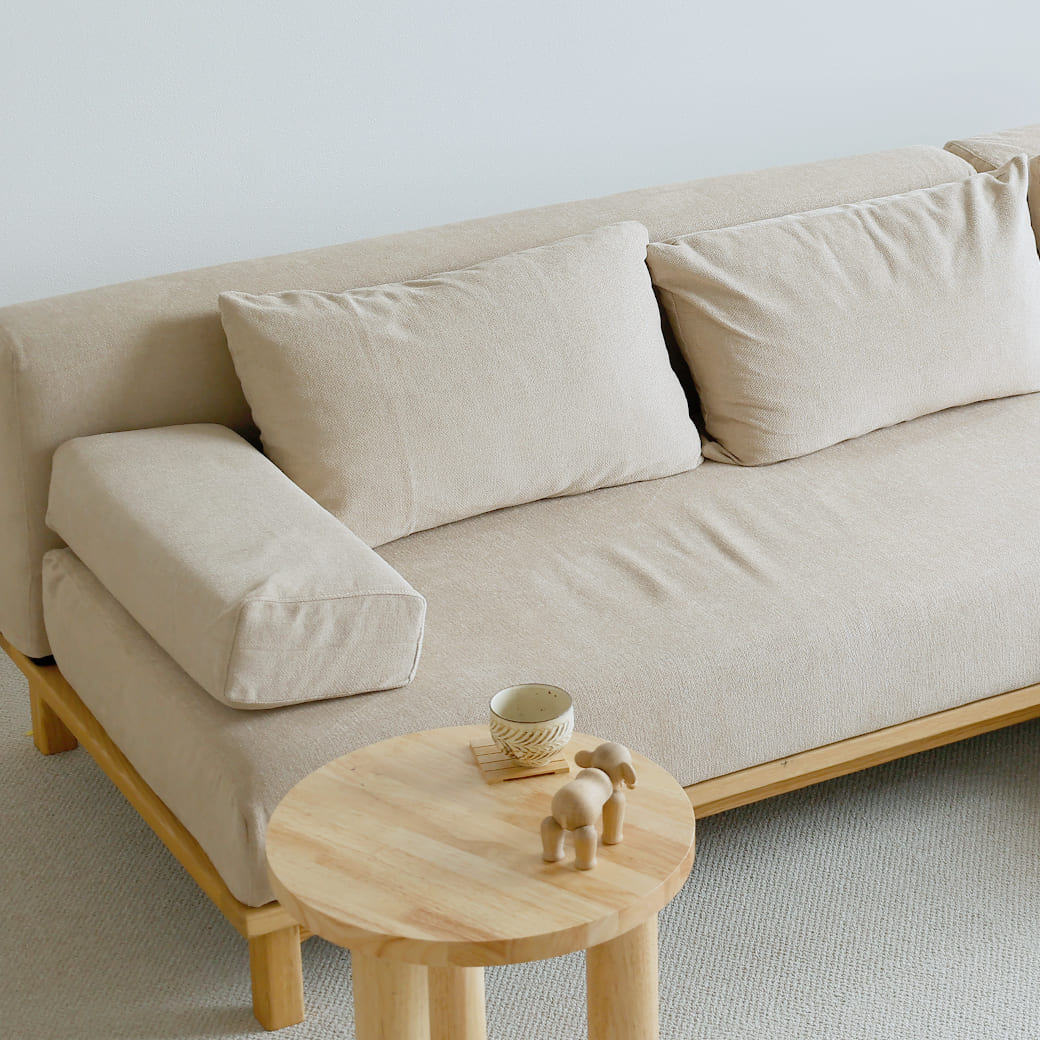 m - sf11 SIEVE rect unit sofa 3人掛けセット ライトブラウン - miion|北欧ナチュラルモダン家具・インテリア通販 miion(ミオン)