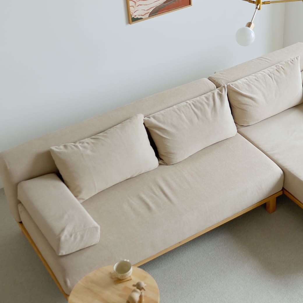 m - sf07 SIEVE rect unit sofa ワイドタイプ ライトブラウン - miion|北欧ナチュラルモダン家具・インテリア通販 miion(ミオン)
