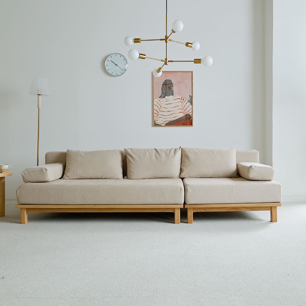 m - sf07 SIEVE rect unit sofa ワイドタイプ ライトブラウン - miion|北欧ナチュラルモダン家具・インテリア通販 miion(ミオン)