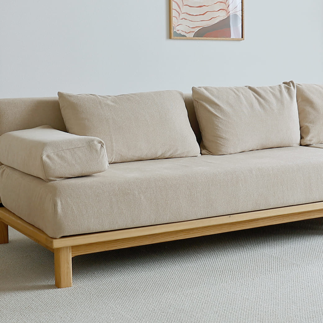 m - sf11 SIEVE rect unit sofa 3人掛けセット ライトブラウン - miion|北欧ナチュラルモダン家具・インテリア通販 miion(ミオン)