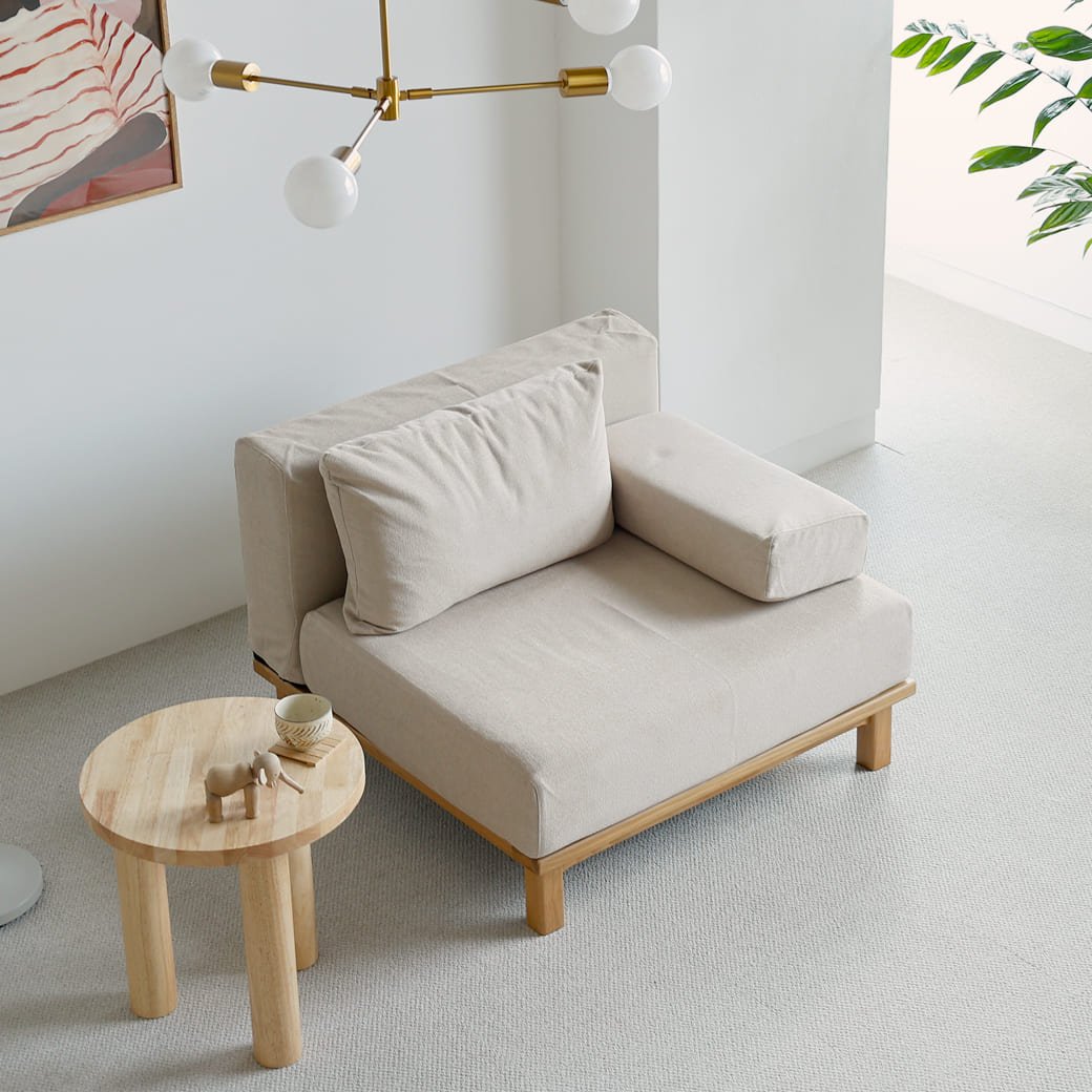m - sf06 SIEVE rect unit sofa 1人掛けタイプ ライトブラウン - miion|北欧ナチュラルモダン家具・インテリア通販 miion(ミオン)