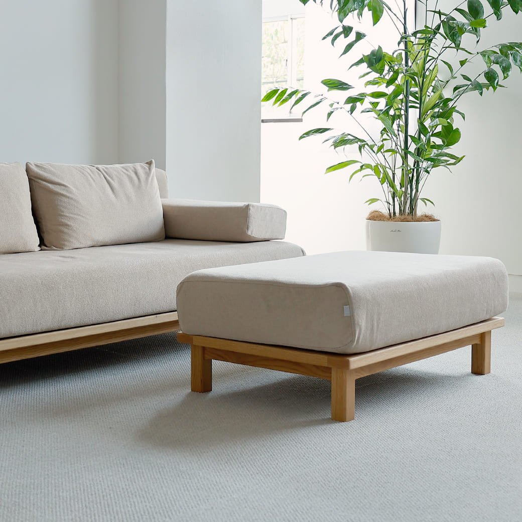 m - sf05 SIEVE rect unit sofa オットマンタイプ ライトブラウン - miion|北欧ナチュラルモダン家具・インテリア通販 miion(ミオン)