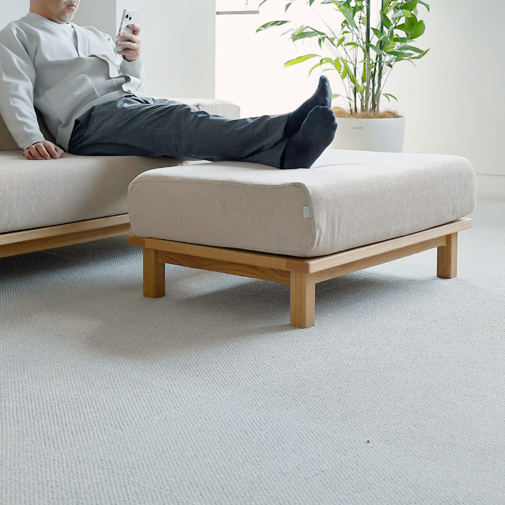 m - sf05 SIEVE rect unit sofa オットマンタイプ ライトブラウン - miion|北欧ナチュラルモダン家具・インテリア通販 miion(ミオン)