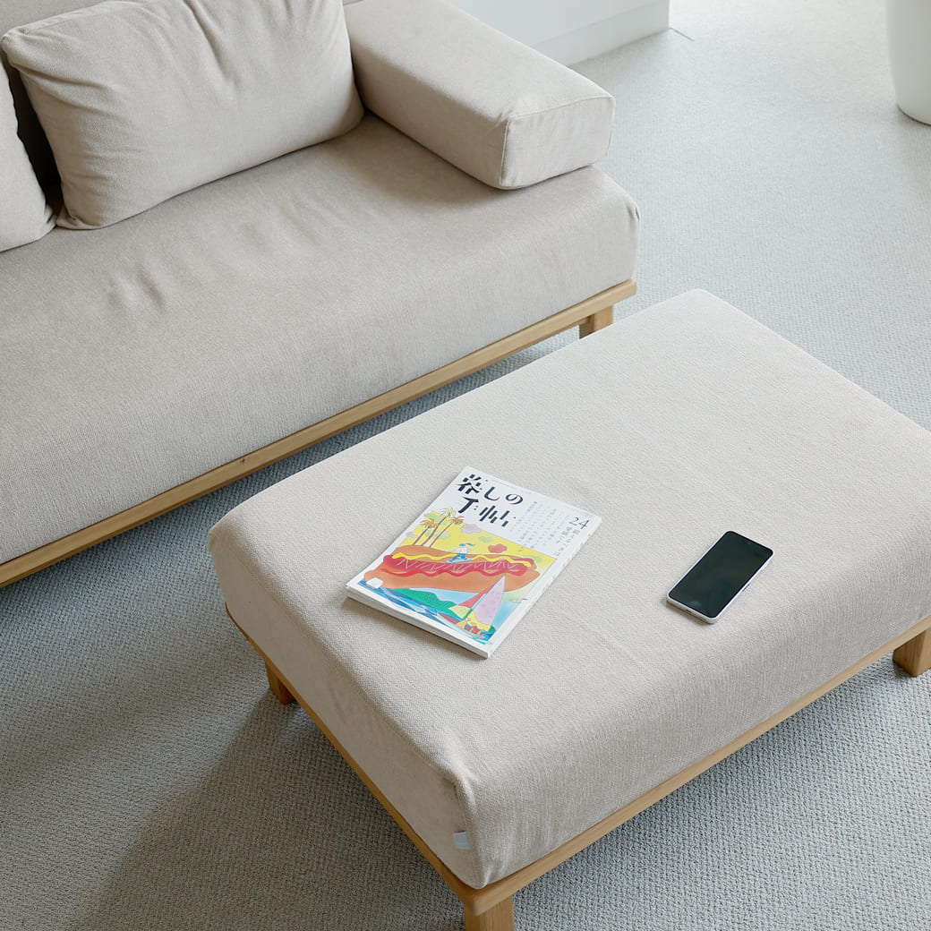 m - sf05 SIEVE rect unit sofa オットマンタイプ ライトブラウン - miion|北欧ナチュラルモダン家具・インテリア通販 miion(ミオン)