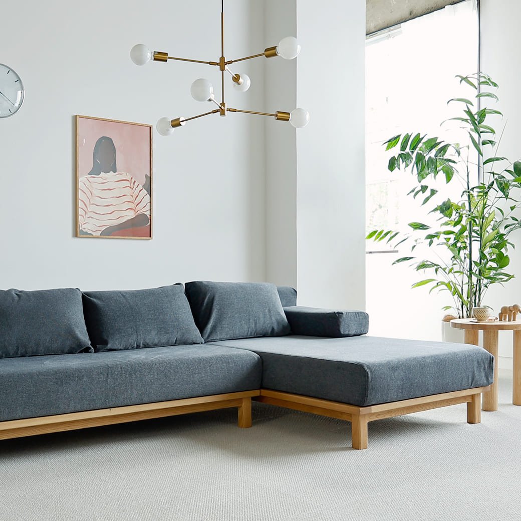 m - sf09 SIEVE rect unit sofa カウチセットAタイプ ライトブラウン - miion|北欧ナチュラルモダン家具・インテリア通販 miion(ミオン)