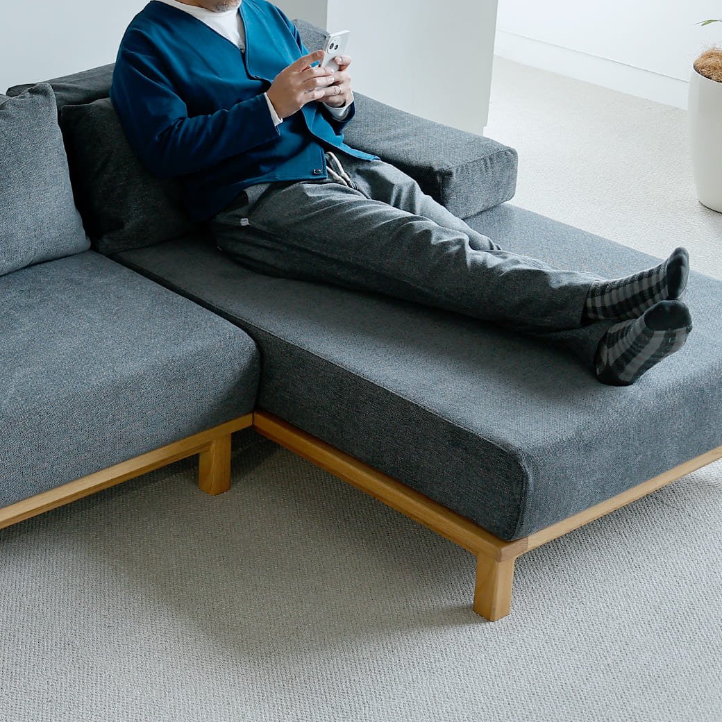 m - sf09 SIEVE rect unit sofa カウチセットAタイプ ライトブラウン - miion|北欧ナチュラルモダン家具・インテリア通販 miion(ミオン)