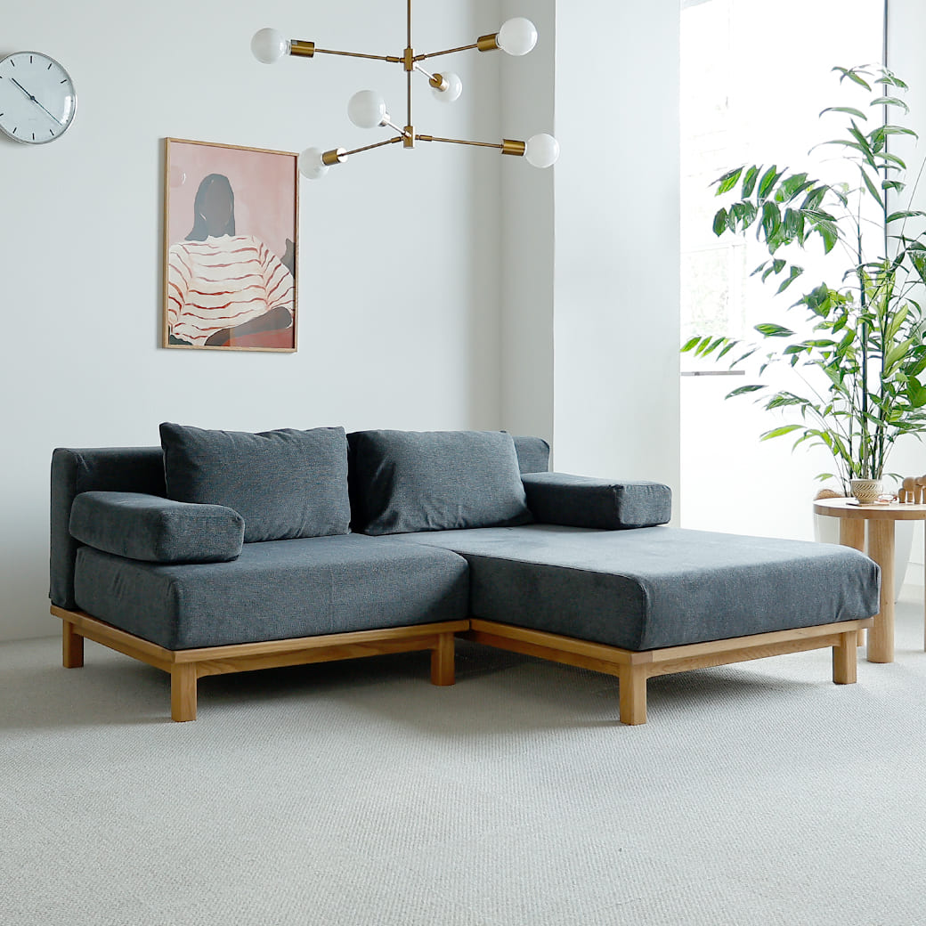 m-sf07 SIEVE rect unit sofa ワイドタイプ ブルー