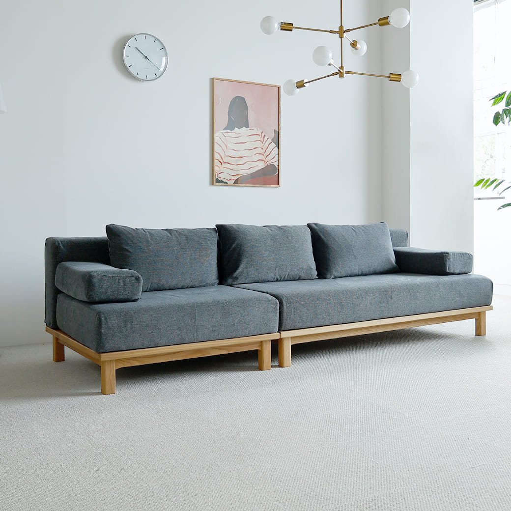 m - sf11 SIEVE rect unit sofa 3人掛けセット ライトブラウン - miion|北欧ナチュラルモダン家具・インテリア通販 miion(ミオン)