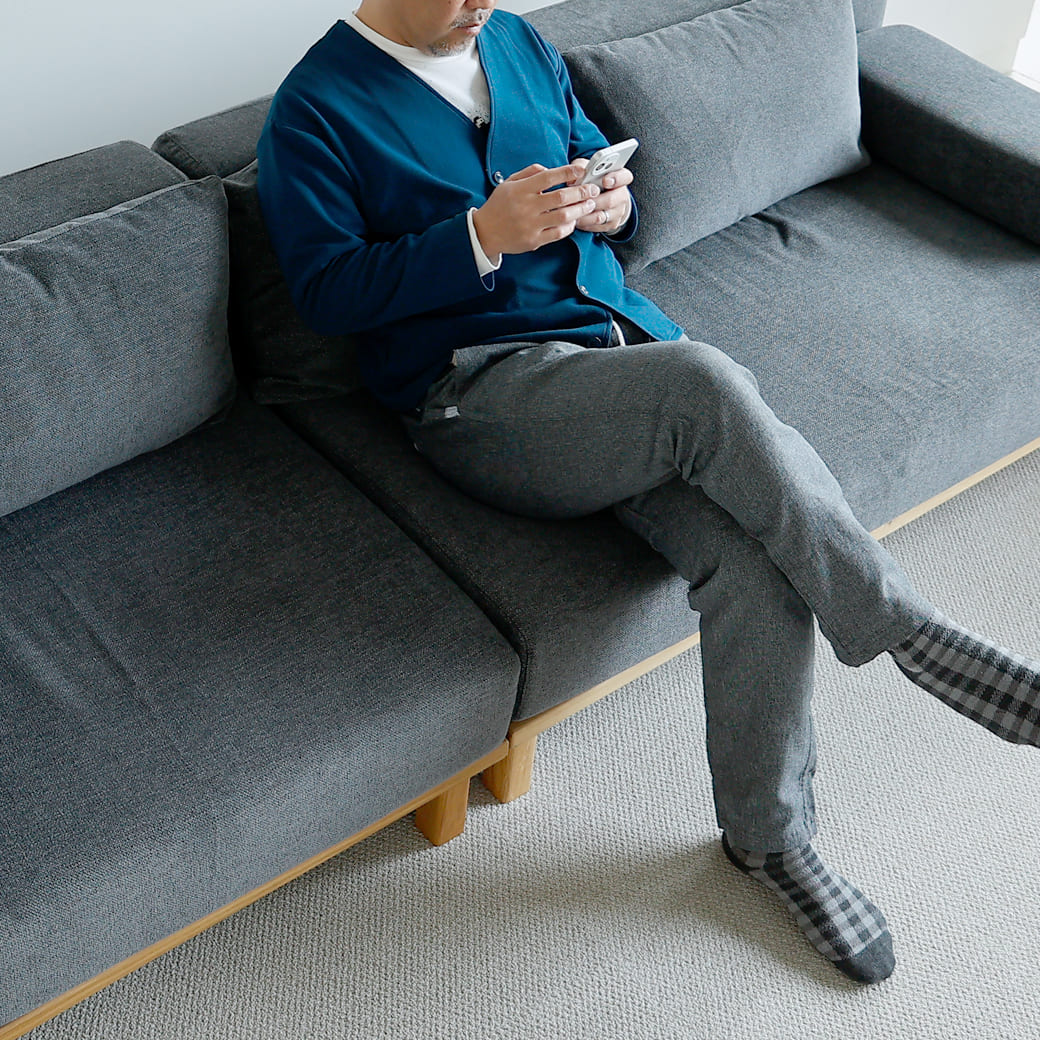 m-sf07 SIEVE rect unit sofa ワイドタイプ ブルー