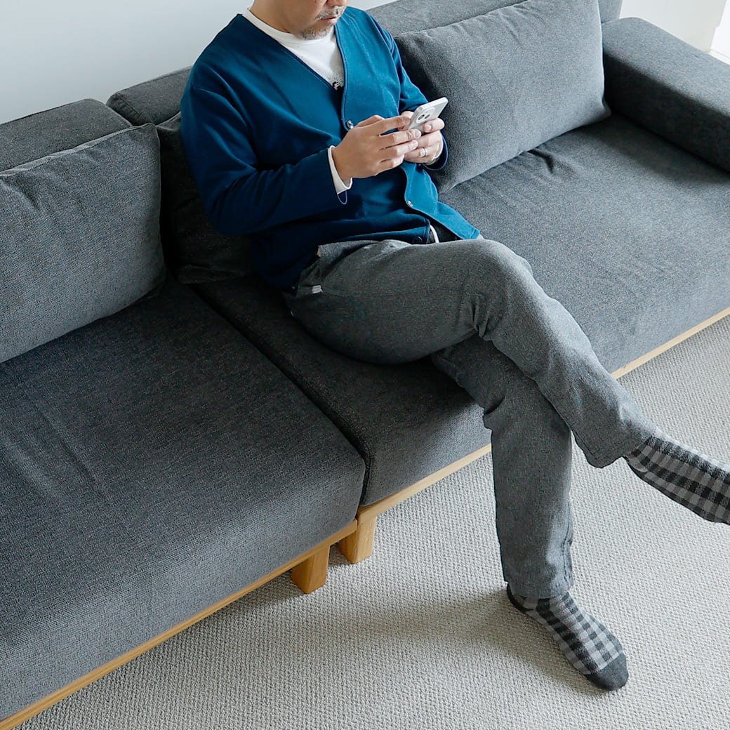 m - sf07 SIEVE rect unit sofa ワイドタイプ ライトブラウン - miion|北欧ナチュラルモダン家具・インテリア通販 miion(ミオン)