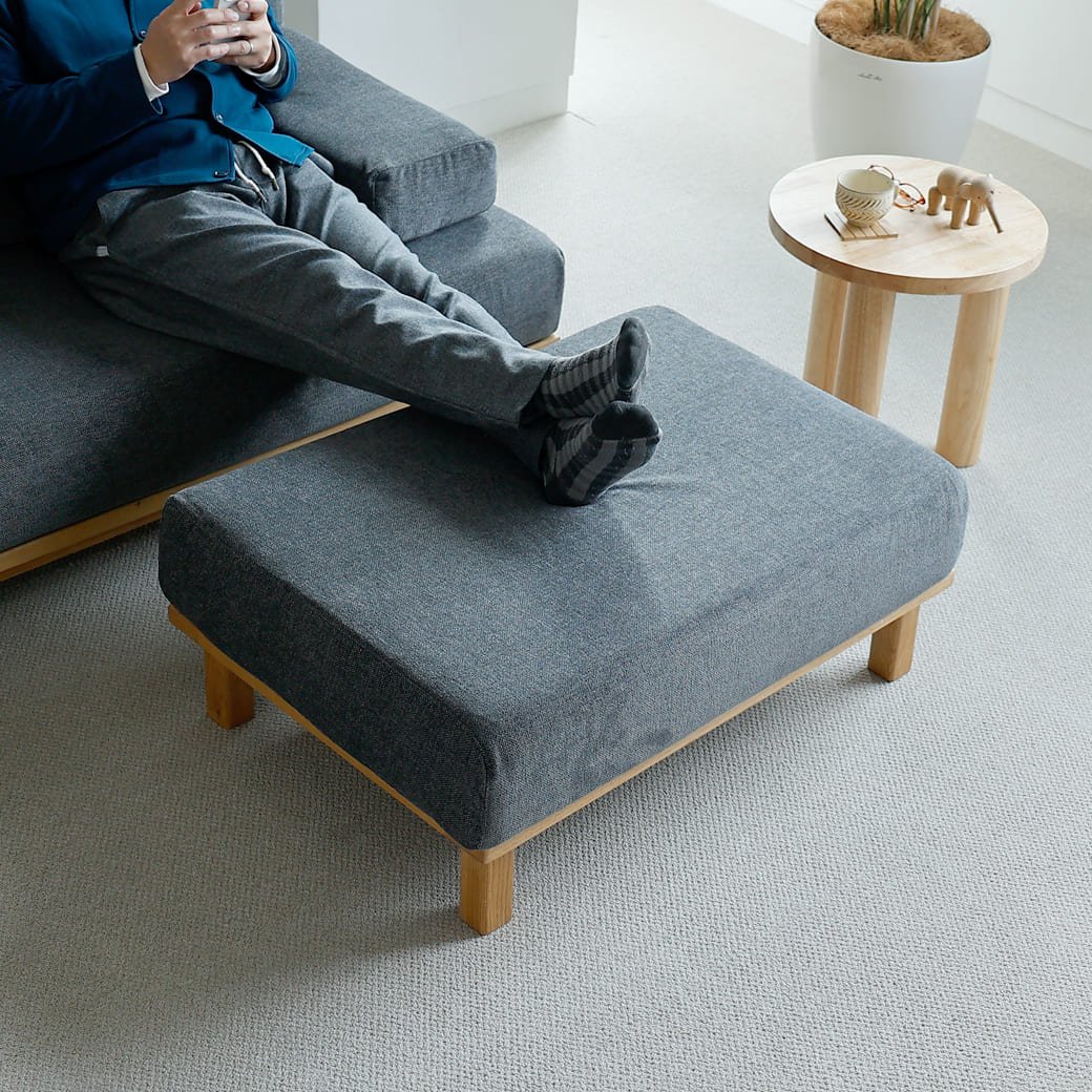 m - sf05 SIEVE rect unit sofa オットマンタイプ ライトブラウン - miion|北欧ナチュラルモダン家具・インテリア通販 miion(ミオン)