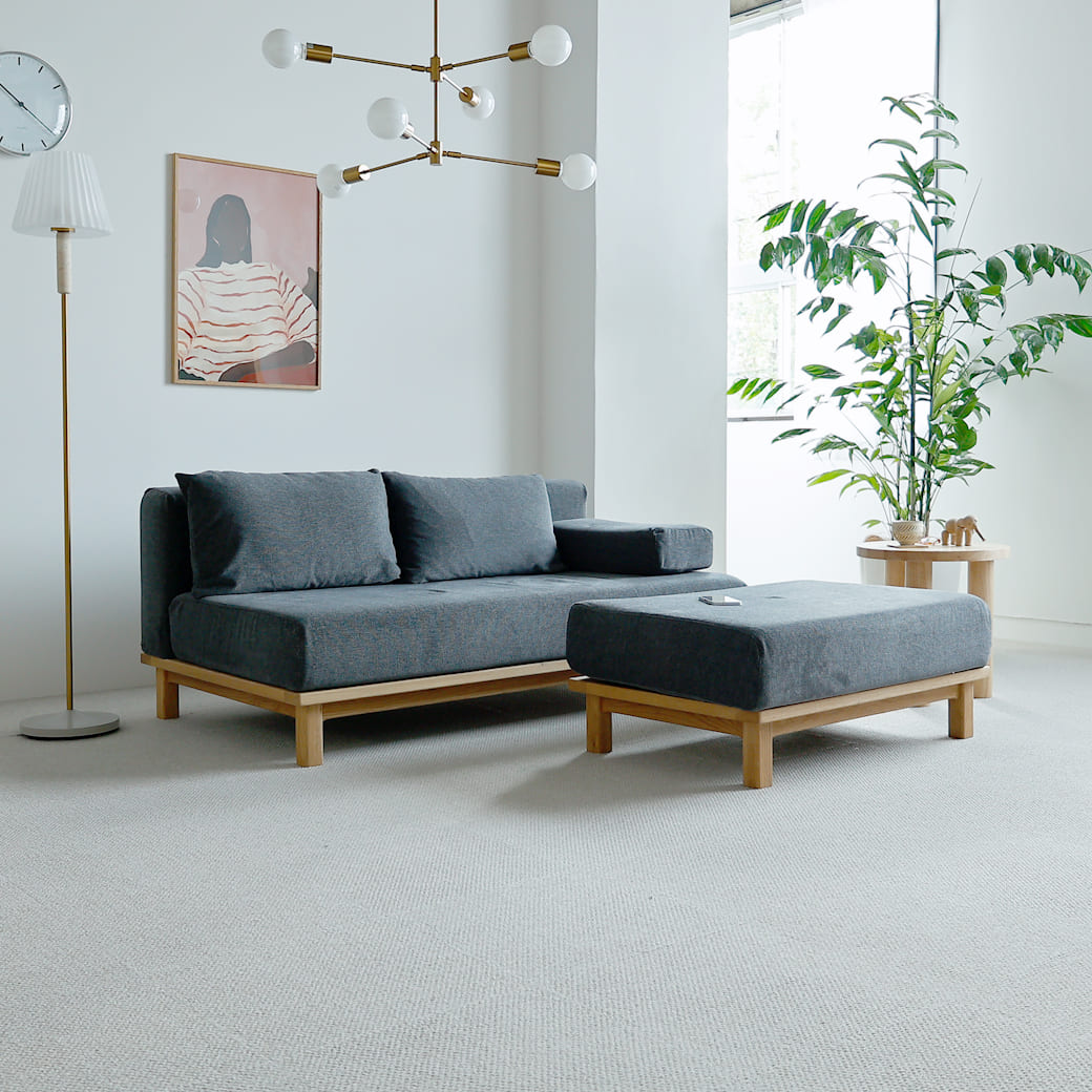 m-sf07 SIEVE rect unit sofa ワイドタイプ ブルー