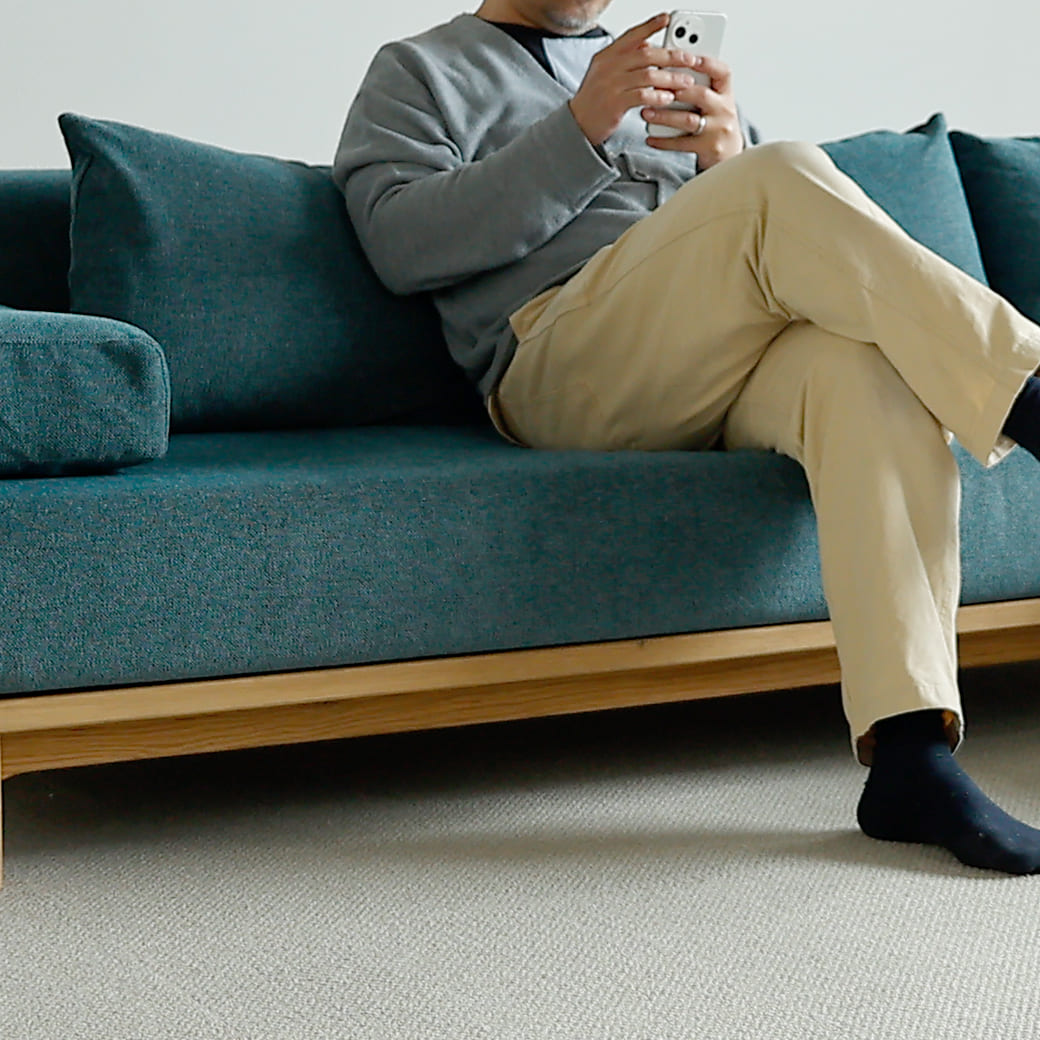 m-sf07 SIEVE rect unit sofa ワイドタイプ ブルー