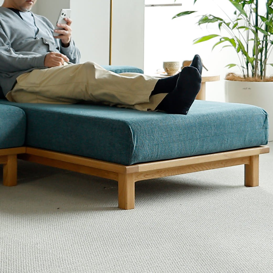m - sf09 SIEVE rect unit sofa カウチセットAタイプ ライトブラウン - miion|北欧ナチュラルモダン家具・インテリア通販 miion(ミオン)