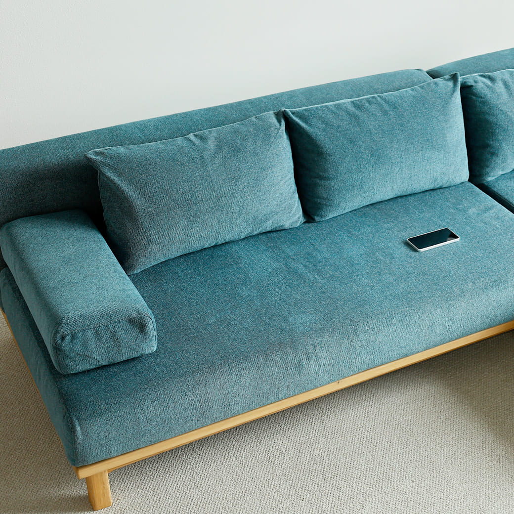 m-sf07 SIEVE rect unit sofa ワイドタイプ ブルー