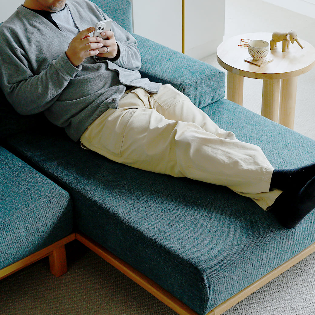 m-sf08 SIEVE rect unit sofa ロングタイプ ブルー