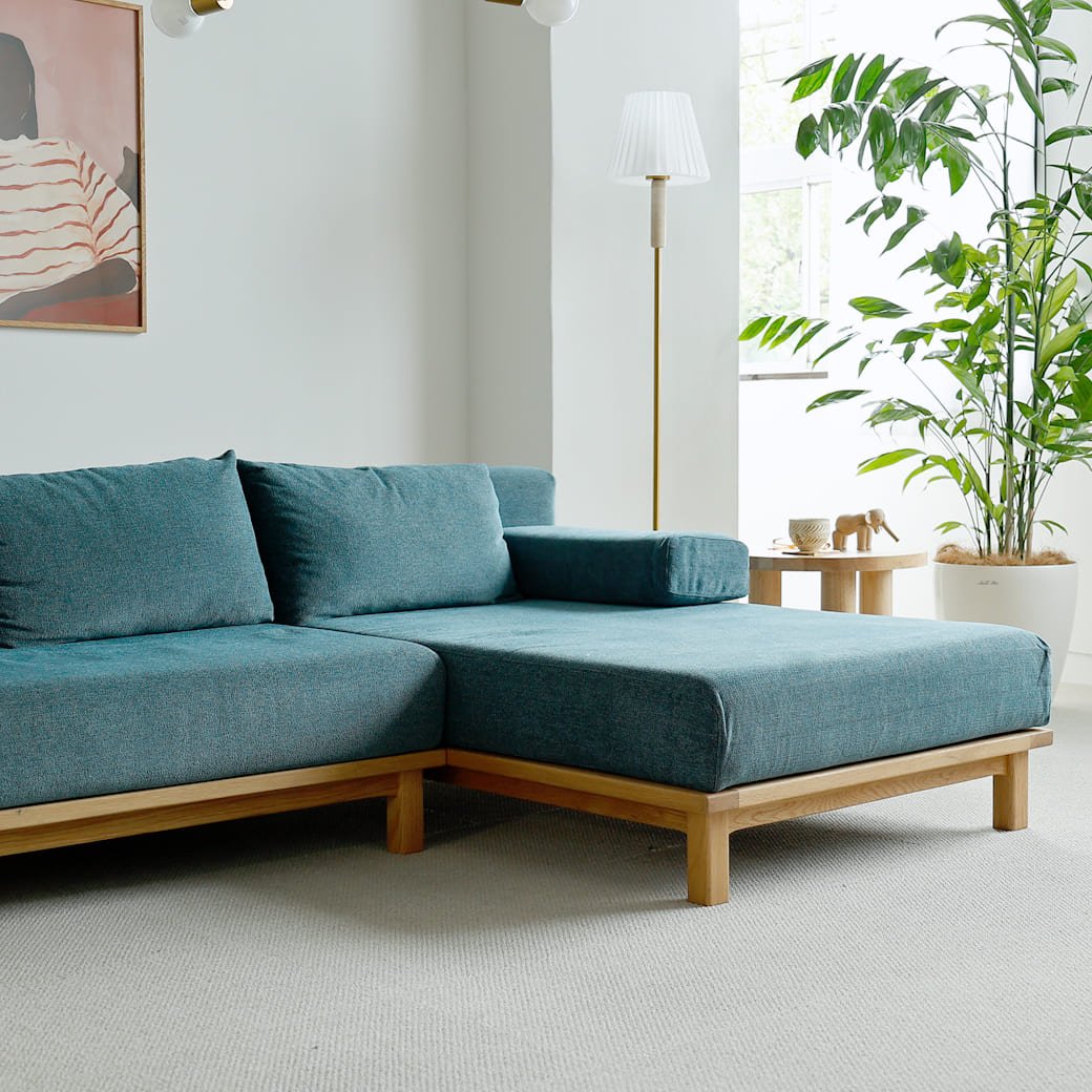 m - sf08 SIEVE rect unit sofa ロングタイプ ライトブラウン - miion|北欧ナチュラルモダン家具・インテリア通販 miion(ミオン)