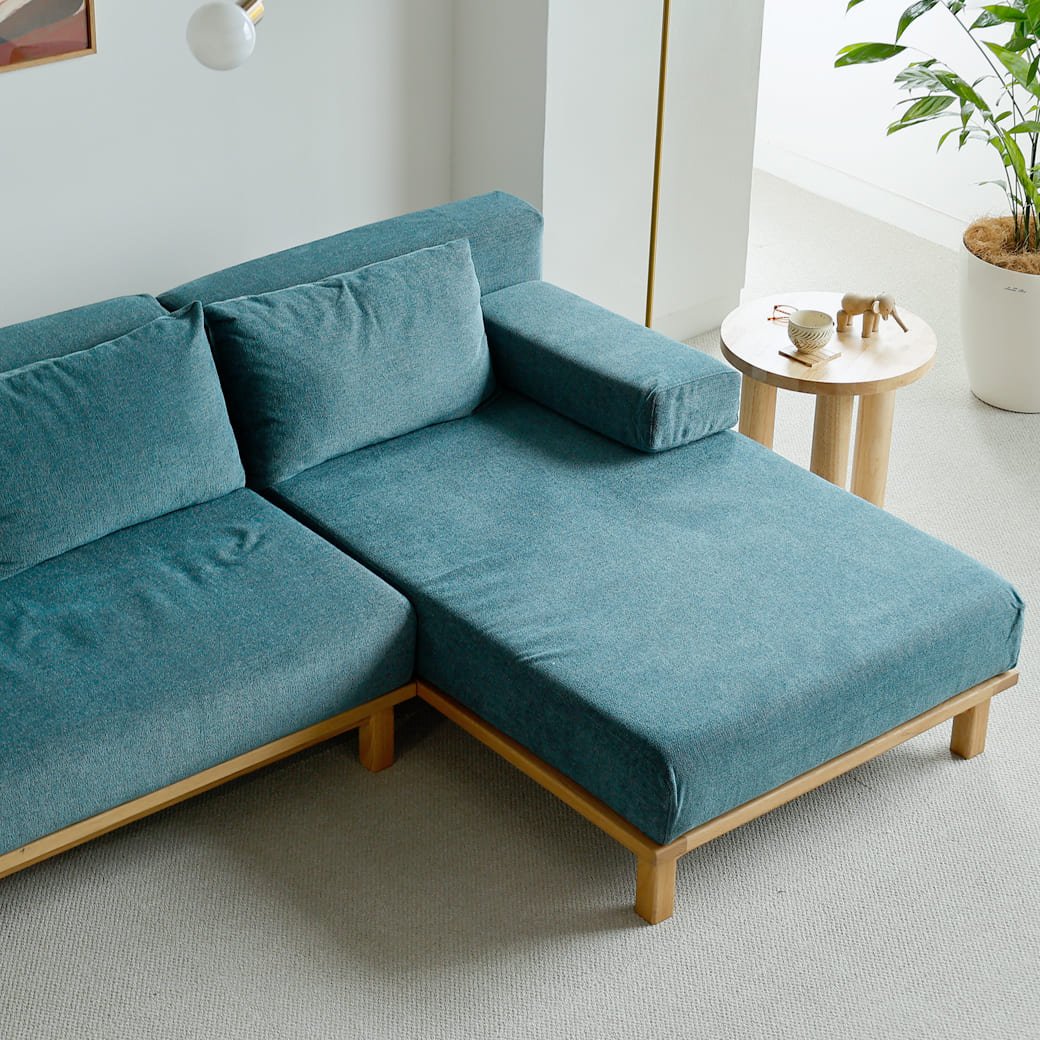 m - sf08 SIEVE rect unit sofa ロングタイプ ライトブラウン - miion|北欧ナチュラルモダン家具・インテリア通販 miion(ミオン)