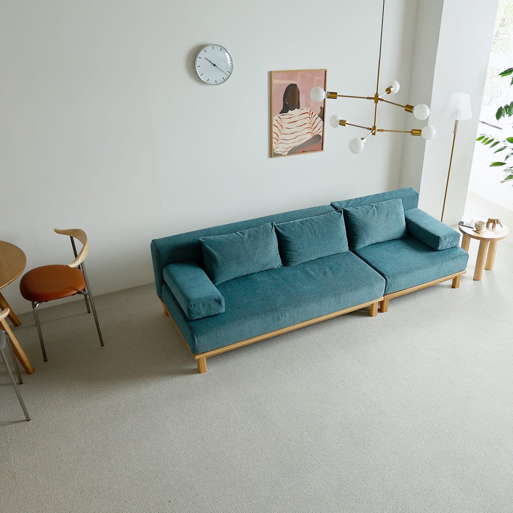 m - sf11 SIEVE rect unit sofa 3人掛けセット ライトブラウン - miion|北欧ナチュラルモダン家具・インテリア通販 miion(ミオン)